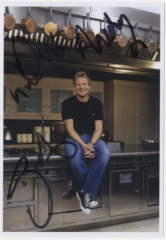 A scan of the letter from Gordon Ramsay