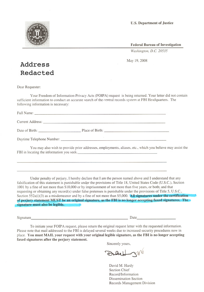 Full text of FOIA form is not reproduced in text format.
